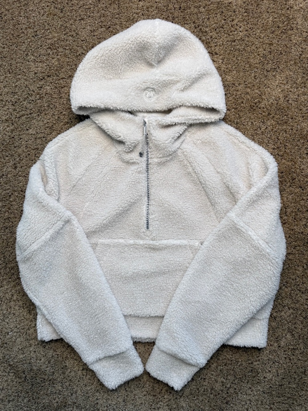 Lululemon Sherpa Scuba Crop Hoodie, off white